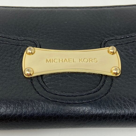 MICHAEL KORS | Black Leather Zip Top Wallet - Picture 7 of 7